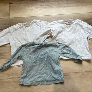Zara Kids T-shirt Bundle of 3 plain long sleeves shirts